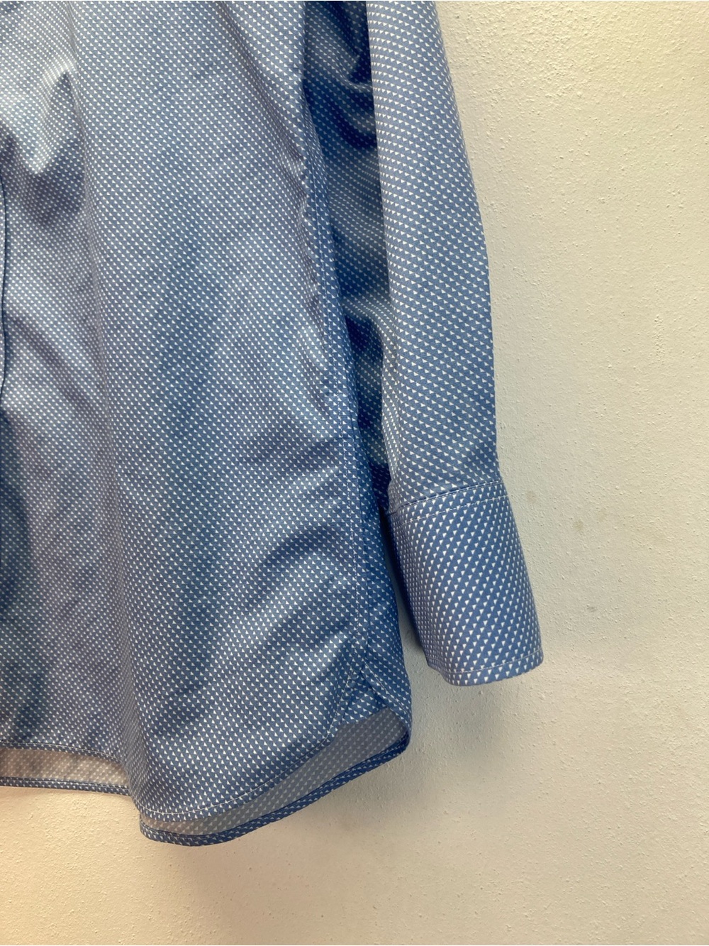 Bonobos Men's Tailored Slim Fit Shirt 16.5/33 Blue Microprint Wrinkle Free - Picture 5 of 16